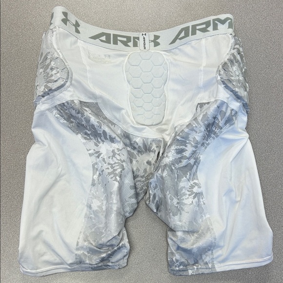 Under Armour Men's Gray Padded Athletic Shorts - Picture 3 of 5